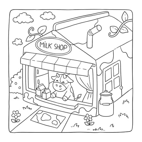 Adorable Shop: Cute & Simple Coloring Book for Adults and Kids Featuring the Joyful Daily Life of Animal Characters TAD Publishing LLC