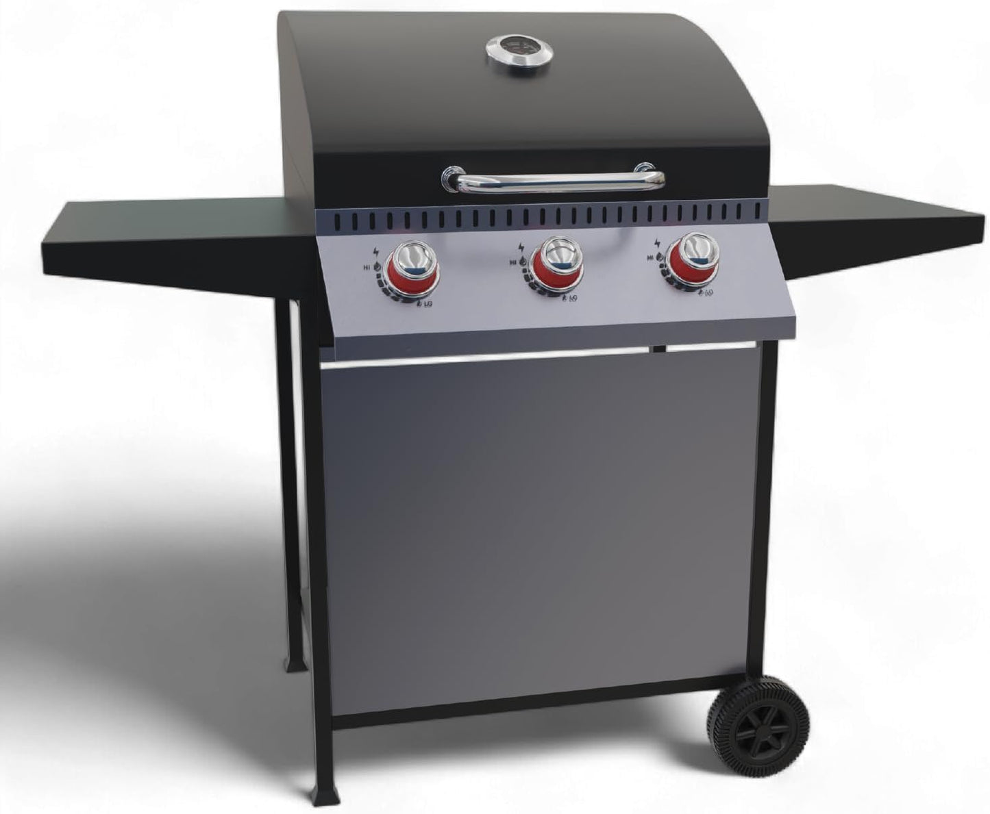 GasOne 3 Burner Gas Grill Stainless Steel– Outdoor Grill Cabinet Style with Wheels - High-Temperature Paint Coating Gas BBQ Grill – Elegant and Luxurious Design