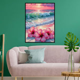 Ekuxom Beach Diamond Art Kits for Adults-5D Diamond Painting Kits for Adults Beginners-DIY Full Drill Diamond Gem Art and Crafts for Home Wall Decor Gifts 12X16Inch Ekuxom