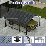 JY QAQA 12 x 15 FT Metal Carport Kits with Galvanized Steel Roof, Heavy Duty Metal Carport Canopy, Outdoor Car Tent Garage Shelter for Car, SUV, Truck and Boats JY QAQA PET