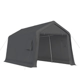 MELLCOM 8x14 ft Heavy Duty Carport, Outdoor Storage Shelter with Metal Frame & Vents, Portable Garage Shed for Bikes, Motorcycles, ATV Car and Outdoor Tools MELLCOM