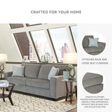 Signature Design by Ashley Altari Modern Sofa with 2 Accent Pillows, Light Gray Signature Design by Ashley