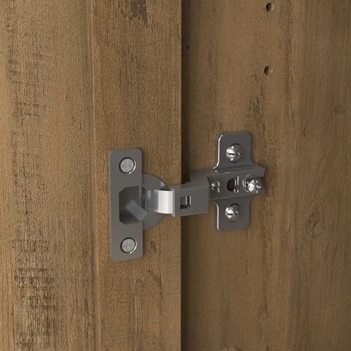 Bush Furniture Key West Tall Storage Cabinet with Doors and Shelves in Reclaimed Pine, 2 Door Organizer for Home Office, Living Room, Entryway Bush Business Furniture