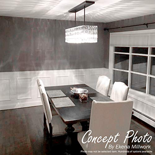Ekena Millwork PNL16X20AS-02 16"W x 20"H x 1/2"P Ashford Molded Scalloped Wainscot Wall Panel Ekena Millwork