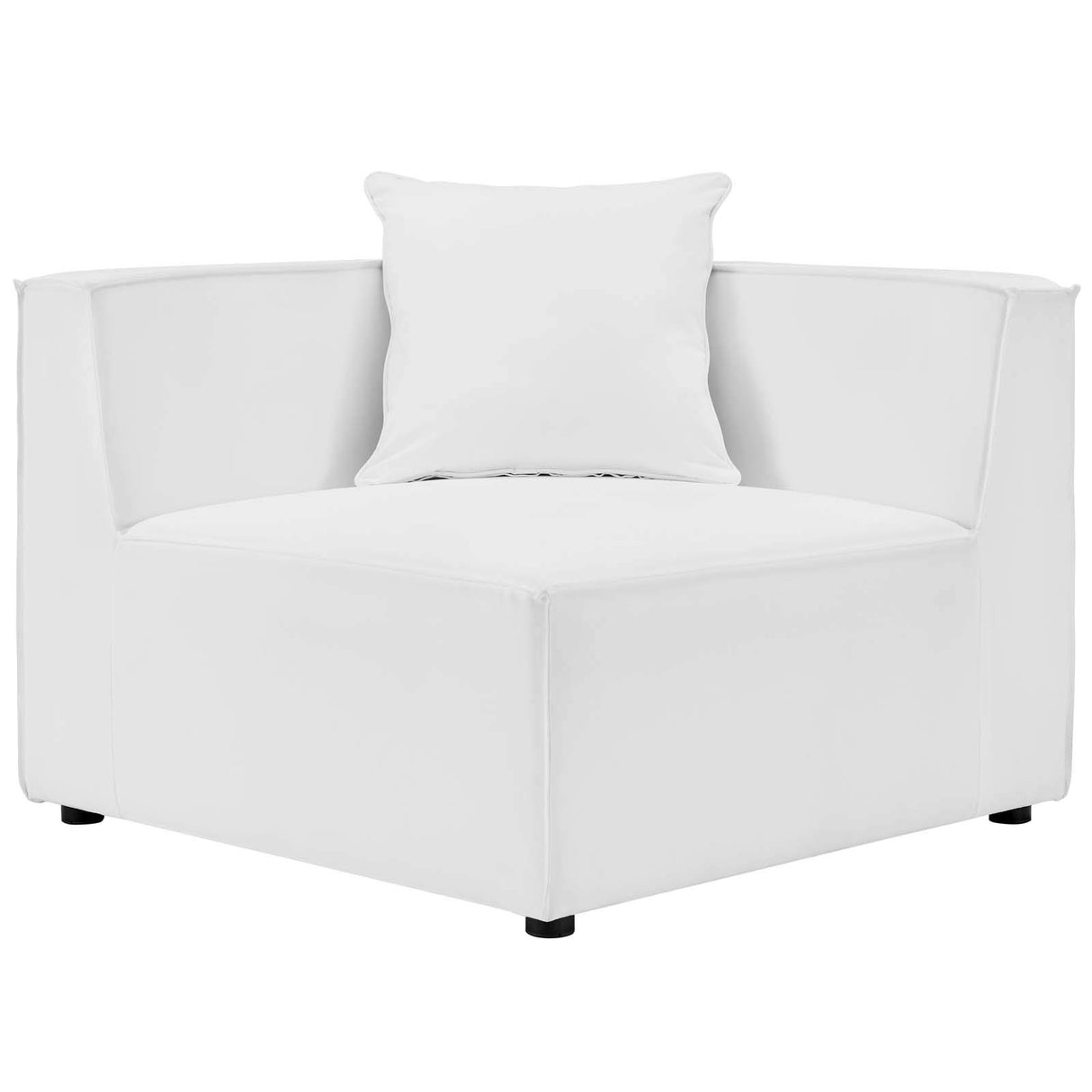 Modway EEI-4381-WHI Saybrook Patio Upholstered 4-Piece Sectional Sofa in White Modway