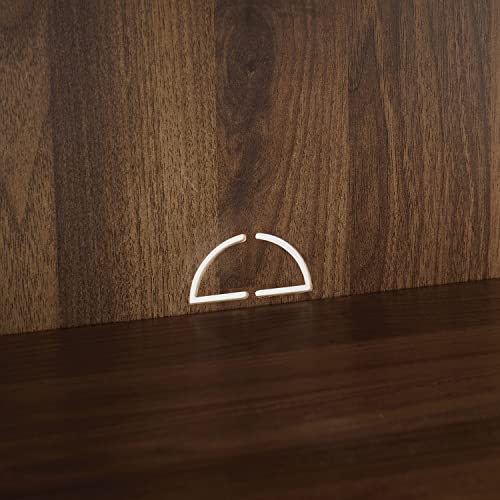 Crosley Furniture Teagan Mid Century Record Storage Sideboard Buffet Cabinet, Brown Oak Crosley Furniture