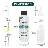 OBSEDE Art Craft Glue Quick Dried Clear Adhesive Refill Bottles with Fine Tip Liquid Precision Quilling Supplies Scrap Kits Tools Applicator for Decoupage Paper Card Making 4 Fl.oz OBSEDE