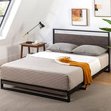 Zinus Suzanne Bamboo and Metal Platform Bed Frame, 7-Inch Low Profile, Solid Steel Construction, No Box Spring Needed, Wood Slat Support, Easy Assembly, Grey Wash, King Zinus