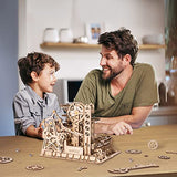 ROKR Marble Run 3D Wooden Puzzles Model Building Kits for Adults - Educational Project Brain Teaser, DIY Crafts for Adults & Kids (Fortress) ROKR