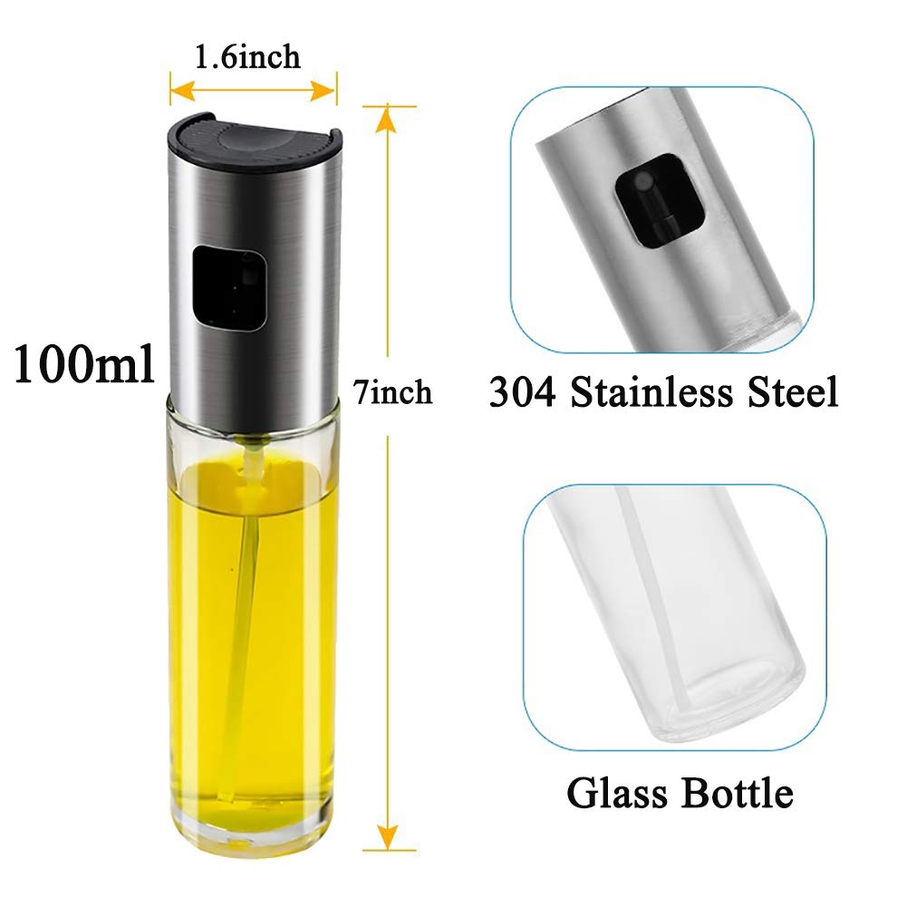 ZEREOOY Oil Sprayer for Cooking Olive Oil Sprayer Mister for Air Fryer Vegetable Vinegar Oil Portable Mini Kitchen Gadgets for Baking,Salad,Grilling,BBQ,Roasting(1 Pack)