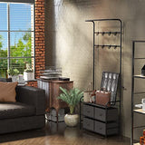 Simple Houseware Coat Rack with Storage Shelf, Black Simple Houseware