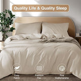 SONORO KATE 100% French Linen Duvet Cover Queen Size, Soft Breathable for Hot Sleepers, Moisture Wicking & Durable Cover Set - Zipper Closure & 4 Corner Ties Duvet Covers 3 Piece (Linen,Queen) SONORO KATE