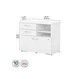 Bush Business Furniture Studio C Office Storage Cabinet with Drawers and Shelves, White (SCF130WHSU) Bush Business Furniture