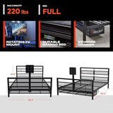 X Rocker Basecamp Full Size Gaming Bed, Rotating TV Mount with Vented Console Storage, Metal Mesh Frame with Slats, Amazon Exclusive, Black X Rocker