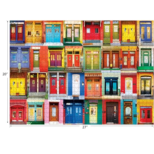 RoseArt - Kodak Premium - Colorful Montreal Doors - 1000 Piece Jigsaw Puzzle for Adults RoseArt