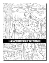 Fantasy Collection: An Adult Coloring Book with 100+ Incredible Coloring Pages of Mermaids, Fairies, Vampires, Dragons, and More! WoodArtSupply