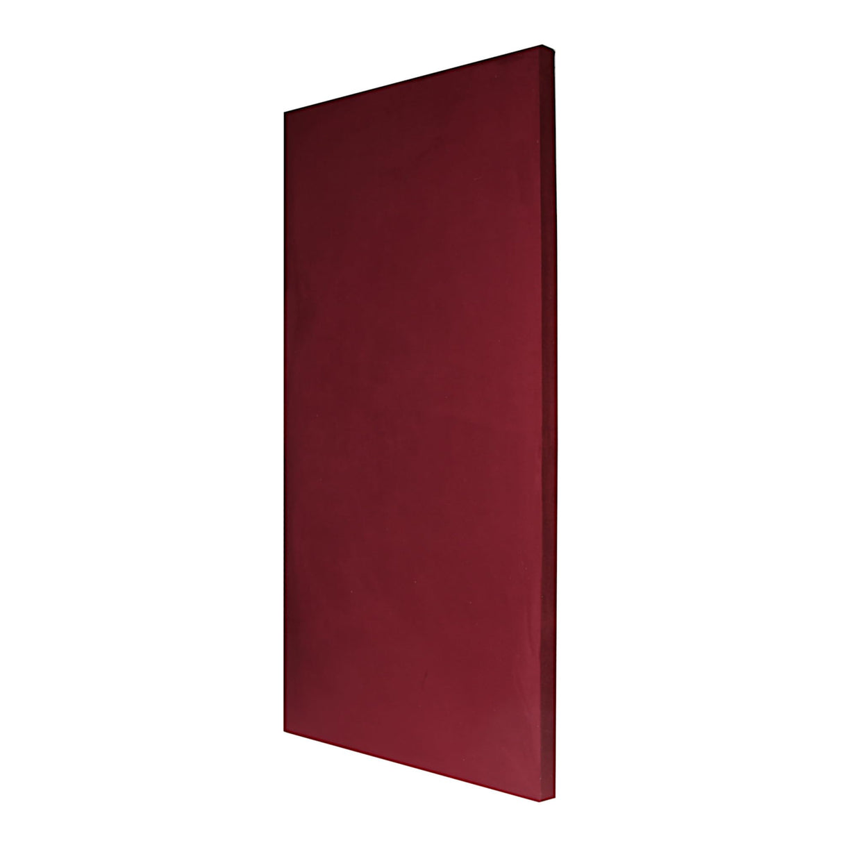 ATS Acoustics Sound Absorbing Microsuede Fabric Studio Acoustic Panel Wall Art 24" x 48" x 2" Square Edge (Wine) ATS Acoustics