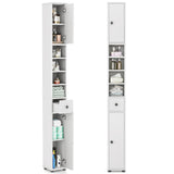 Tangkula 71" Tall Slim Bathroom Storage Cabinet with Adjustable Shelves and Drawer, Perfect for Small Spaces Tangkula