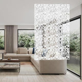 12+4PCS KEIBIKEIDI Hanging Room Divider Screens Made of Environmentally PVC, Simple and Modern White Hanging Panel Screen for Decoration Home, Livingroom,Bedroom, Kitchen, Dining Room,Hotel and Bar KEIBIKEIDI