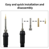 Casnorton 3D Printer Smoothing Tool Kit,3D Printing Modify Finishing Smoothing Solding Welding Iron Tool Cleaning Needle Soldering Iron with 8Pcs Brass Trimming Casnorton