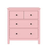FansaFurn 3 Drawer Dresser with Soft-Close Drawers, Wood Nightstand Cabinet with 3 Spacious Drawers, Chest of Drawers, Modern Wood Dresser, Ideal for Bedroom, Living Room, Entryway, Hallway, Pink FansaFurn