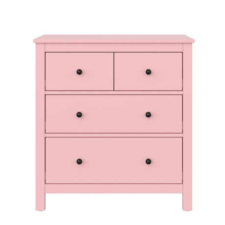 FansaFurn 3 Drawer Dresser with Soft-Close Drawers, Wood Nightstand Cabinet with 3 Spacious Drawers, Chest of Drawers, Modern Wood Dresser, Ideal for Bedroom, Living Room, Entryway, Hallway, Pink FansaFurn