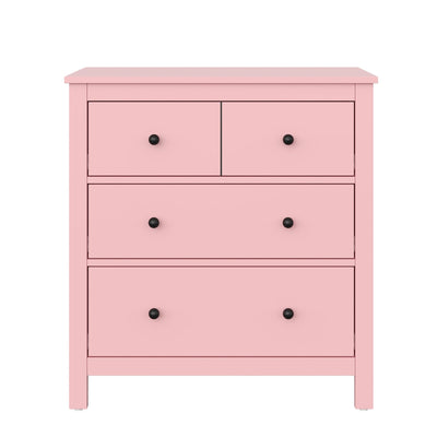 FansaFurn 3 Drawer Dresser with Soft-Close Drawers, Wood Nightstand Cabinet with 3 Spacious Drawers, Chest of Drawers, Modern Wood Dresser, Ideal for Bedroom, Living Room, Entryway, Hallway, Pink