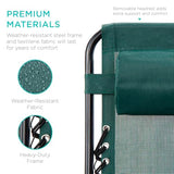 Best Choice Products Set of 2 Adjustable Steel Mesh Zero Gravity Lounge Chair Recliners w/Pillows and Cup Holder Trays - Forest Green