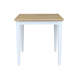 IC International Concepts Wood Table, Dining Height, White/Natural IC International Concepts