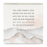 Religious Christian Decor Wood Box Sign 5 x 5 Inches Faith Scripture Box Sign Wooden Square Sign Decor Inspirational Rustic Bible Verse Desk Decor Wood Sign for Home Farmhouse Office Bathroom IYEZH