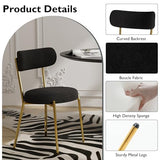 RGZ Modern Oval Dining Table Set for 4, 5 Piece Dining Table and Chairs Set with Faux Marble Kitchen Table & 4 Black Gold Upholstered Boucle Chairs, Dining Table for Dining Room, Kitchen, Living Room RGZ