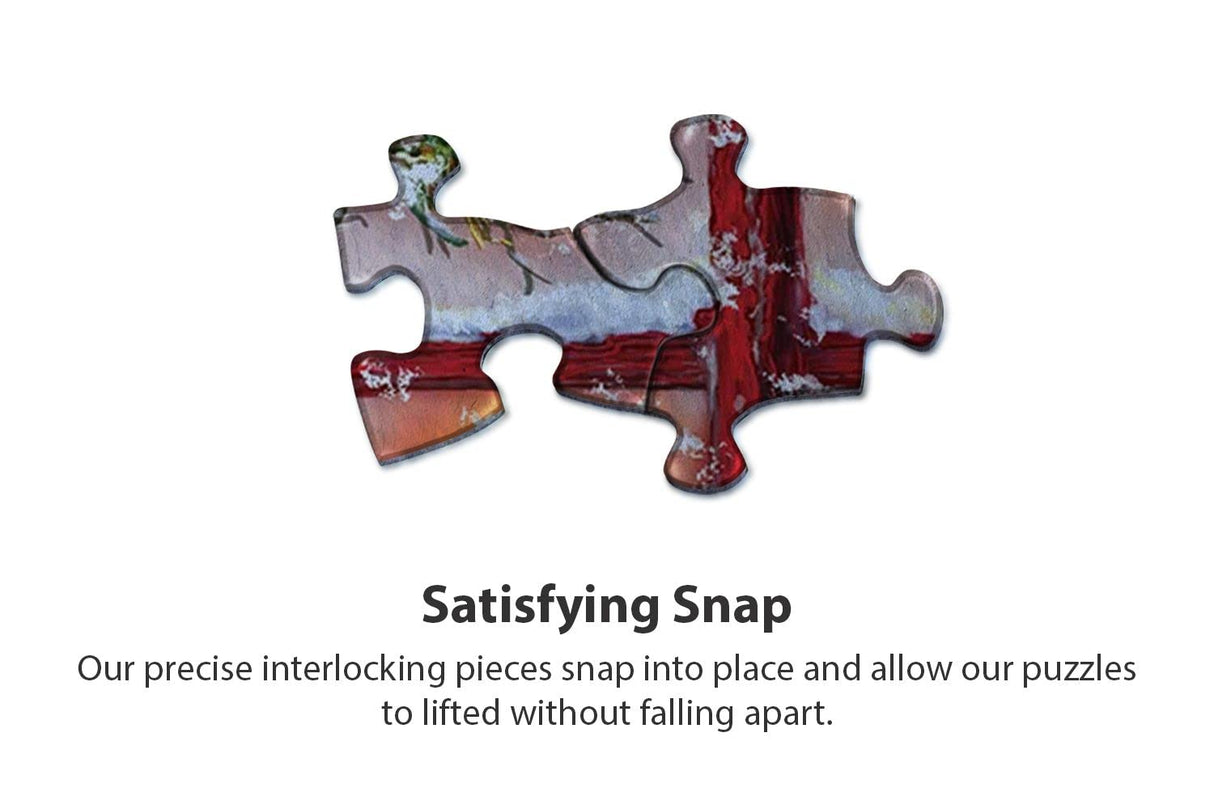 Springbok 500 Piece Jigsaw Puzzle for Adults - Together for Christmas Features a Pair of Cardinals on a Snowy Winter's Holiday Outdoor Scene Precision-Cut Puzzle Pieces Made in The USA Springbok