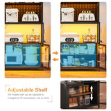 67'' LED Kitchen Pantry Cabinet with Pegboard and Charging Station by OUTDOOR DOIT OUTDOOR DOIT