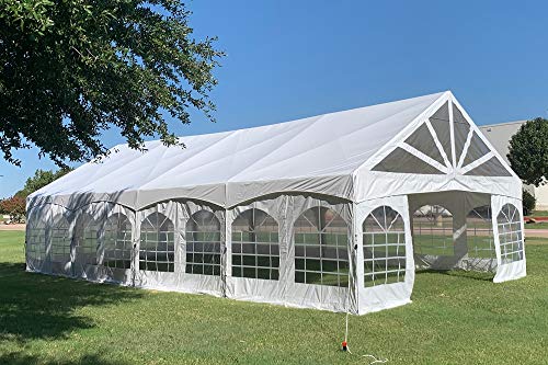 DELTA 40'x20 PVC Marquee Tents for Parties, Outdoor Wedding Party Tent, Heavy Duty Fire Retardard Waterproof Canopy, Outdoor Event Shelter Gazebo + 7 Storage Bags DELTA