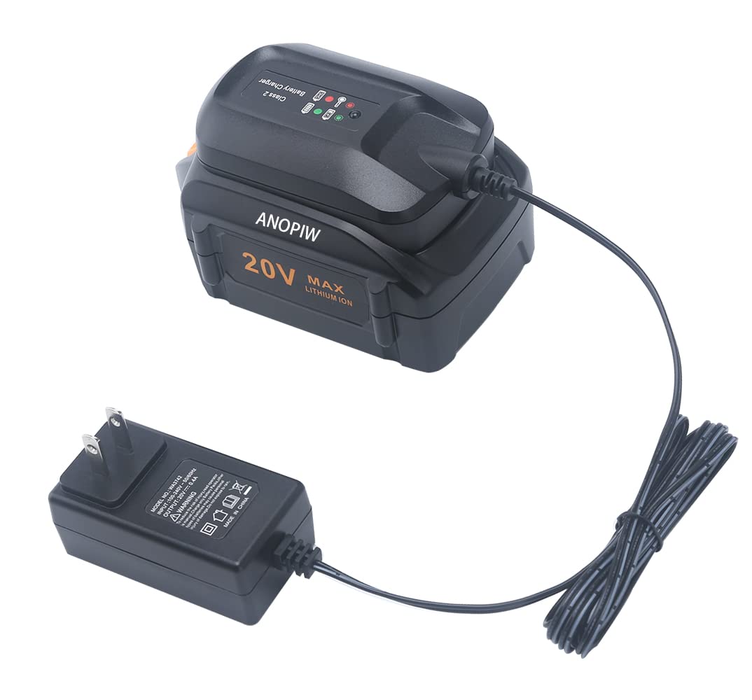 ANOPIW WA3742 Replace Worx Charger 20V WA3742 Compatible with Worx 20V Lithium Battery WA3520 WA3525 WA3578 WA3575 WA3522 WA3732 WA3770 WA3875 WA3881... - WoodArtSupply