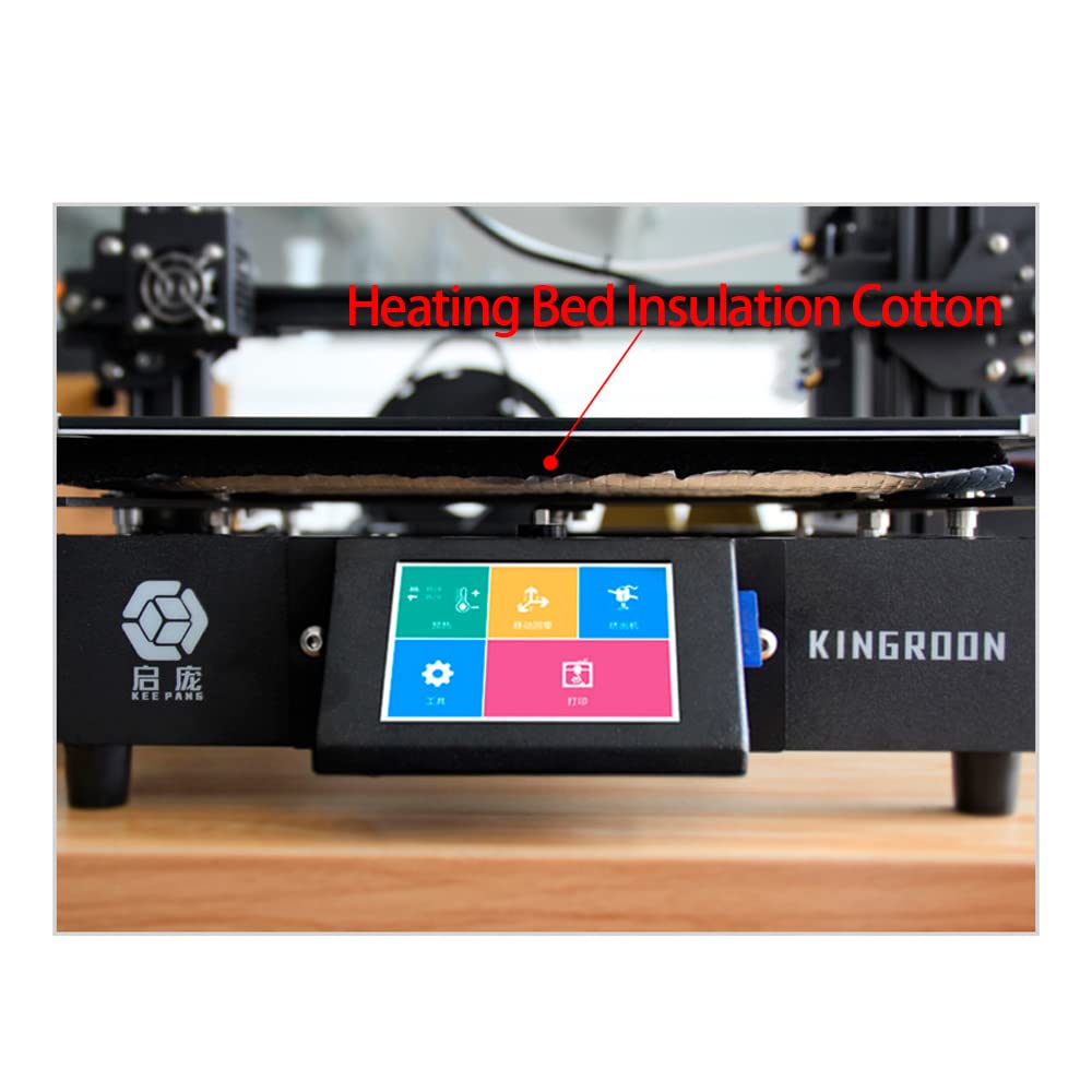 3D Printer Heating Bed Insulation Cotton for 3D Printer Heatbed 235mm Foil Self-Adhesive Insulation Cotton Sticker POJECITY