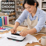 Makerflo Mini Heat Press Machine 7 x 5 Inch – Portable Digital LCD Small Heat Press with Ceramic Heating Plate, Auto Shut Off, Dual Voltage, Ideal for Sublimation & Heat Transfer Projects makerflo