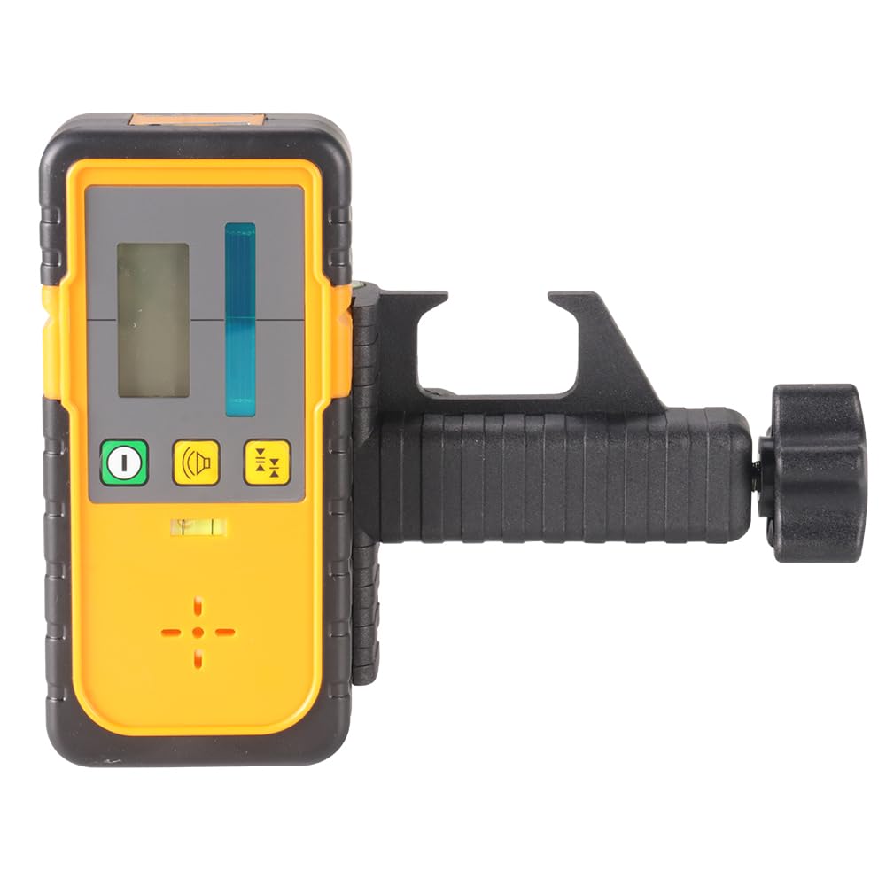 MOUNTLASER Digital Rotary Laser Receiver with Dual Display and Built-In Bubble Level, Compatible with All Red Rotary Lasers - Rod Clamp Included (Green Beam-RD-FT-G) - WoodArtSupply