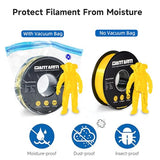 GIANTARM Filament Storage Bags Kit, 10pcs 0.26mm Filament Vacuum Bags with Electric Pump, 3D Printer Filament Storage, 39.5x32.5cm (No Battery) GIANTARM