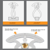 Smgda Stainless Steel Feeler Gauge, Thickness Gauge, Depth Gauge, Inner Outer Diameter Ruler, Inside/Outside Caliper, Pocket Ruler Imperial Measuring Tool for Measure Gap Width/Thickness Woodturning Smgda