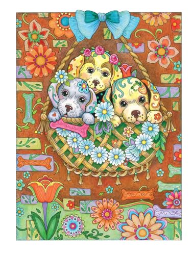 Creative Haven Playful Puppies Coloring Book: Relax & Find Your True Colors (Adult Coloring Books: Pets)