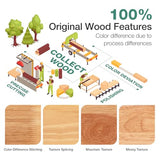 Novilla Queen Bed Frame with Headboard, Solid Wood Bed Frame Foundation with Wood Slat Support, No Box Spring Needed, Easy Assembly, Oak Novilla
