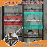 Golpart 6 Tier Basket Shelf Wire Shelving Unit Adjustable Storage Shelves Big Basket Rack for Garage Kitchen Office Pantry Corner 17.2" Dx12.2 Wx63 H Black Golpart