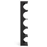 LITTLE TREE 5-Tier Bookcase, 70.8" Tall Open Bookshelf with Unique Curved-Edge Design, Modern Display & Storage Rack, Floor Standing Shelves for Home Office, Living Room, Bedroom, Studies, Black LITTLE TREE