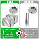 16P Garage Door Insulation Panels Kit 0.24' Thick Double Bubble Reflective Aluminum Foil Sheet Thermal Insulation Shield 120 Tapes Winter Clod and Summer Heat for Attic, Garage, Wall (24'' x 48'') MYFAMIREA