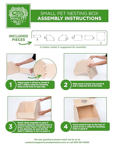 Small Pet Select - Chicken Nesting Box, 15x15x11, for Hens Laying Eggs, Wooden, Chicken Coop Nest Box, Made in The USA Small Pet Select
