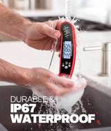 Meat Thermometer Digital – Instant Read Food Thermometer for Grilling, BBQ, Air Fryer, Smoker, Candy Making, Kitchen Gadgets, BBQ Essentials, Gift for Fathers Day, Dad Men Husband Him, Red