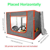 Dual-Placement Resin 3D Printer Enclosure Cover Tent with Adjustable Ventilation Exhaust Fan kit Compatible with Creality Anycubic Elegoo Series Mars 5 Ultra, Photon Mono 4 Resin UV 3D Printer HOCENWAY