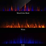 Masarflame 72" Recessed Electric Fireplace Insert, 5 Flame Settings, Log Set or Crystal Options, Temperature Control by Touch Panel & Remote, 750/ 1500W Heater Masarflame