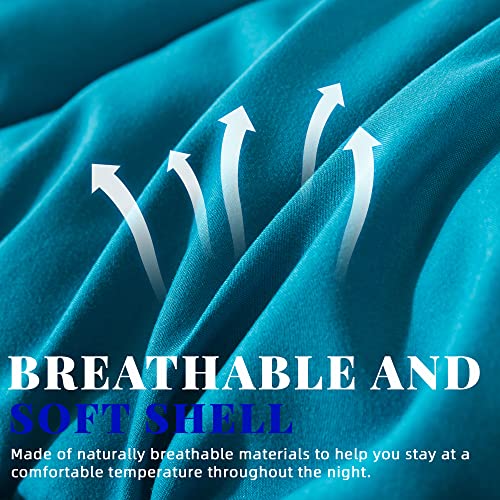 Cosybay Down Alternative Comforter (Algiers Blue/Dark Grey, Full) - All Season Soft Quilted Full Size Bed Comforter - Duvet Insert with Corner Tabs -Winter Summer Warm Fluffy, 82x86inches Cosybay